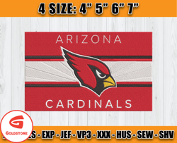 Cardinals Embroidery, NFL Cardinals Embroidery, NFL Machine Embroidery Digital, 4 sizes Machine Emb Files - 02 - Goldsto