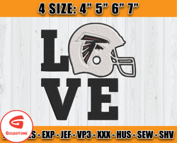 Atlanta Falcons Embroidery, NFL Falcons Embroidery, NFL Machine Embroidery Digital, 4 sizes Machine Emb Files -12-Goldst