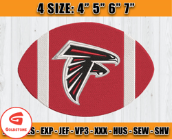 Atlanta Falcons Embroidery, NFL Falcons Embroidery, NFL Machine Embroidery Digital, 4 sizes Machine Emb Files -13-Goldst