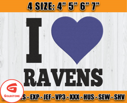 Ravens Embroidery, NFL Ravens Embroidery, NFL Machine Embroidery Digital, 4 sizes Machine Emb Files - 03-Goldstone