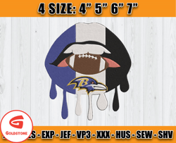 Ravens Embroidery, NFL Ravens Embroidery, NFL Machine Embroidery Digital, 4 sizes Machine Emb Files - 07-Goldstone
