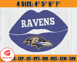 Ravens Embroidery, NFL Ravens Embroidery, NFL Machine Embroidery Digital, 4 sizes Machine Emb Files -10-Goldstone