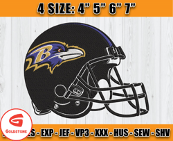 Ravens Embroidery, NFL Ravens Embroidery, NFL Machine Embroidery Digital, 4 sizes Machine Emb Files -27-Goldstone