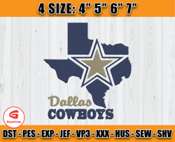 Dallas Cowboys Home State Embroidery, Dallas Embroidery,Texas Embroidery, sport Embroidery,NFL Team D13 - Goldstone
