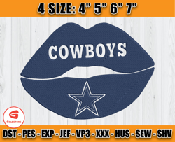 Dallas Cowboys Lips Embroidery Design, Dallas Logo Embroidery, Sport Embroidery D28 - Goldstone