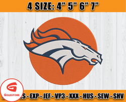 Denver Broncos Logo Embroidery, NFL Sport Embroidery, NFL Broncos, Sport Embroidery D3 - Goldstone