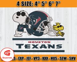 Texans Snoopy Embroidery Design, Snoopy Embroidery, Houston Texans Embroidery, Embroidery Patterns, D7- Goldstone