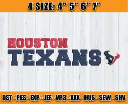 Houston Texans Logo Embroidery, Logo NFL Embroidery, Sport Embroidery, Football Embroidery Design, D19- Goldstone