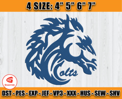 Indianapolis Colts Logo Embroidery Design, NFL Team Embroidery Files, Machine Embroidery Pattern, D22 - Goldstone