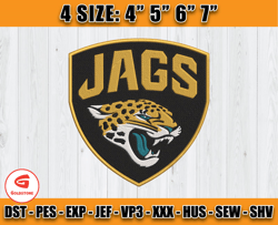 Jacksonville Jaguars Logo Embroidery Designs, NFL Team Logo Embroidered, Jaguars Football Embroidery Designs, D16 - Gold