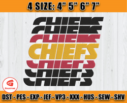 Kansas City Chiefs Embroidery Files, NFL Logo Embroidery Designs, NFL Chiefs, NFL Machine Embroidery , D4 - Specht
