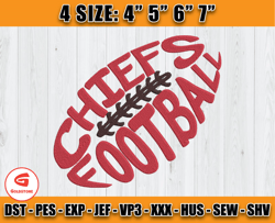 Chiefs Football Embroidery File, Ball Embroidery Design, Logo Chiefs Design,NFL Embroidery, Sport Embroidery, D16 - Gold