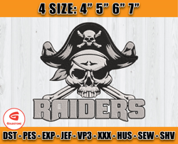 Raiders Logo Embroidery, NFL Sport Embroidery, NFL Embroidery, Embroidery Design files