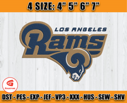 Los Angeles Rams Logo Embroidery, Logo NFL Embroidery, NFL Sport, Embroidery Design files