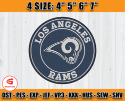 Los Angeles Rams Logo Embroidery, NFL Sport Embroidery, Rams NFL, Embroidery Design files