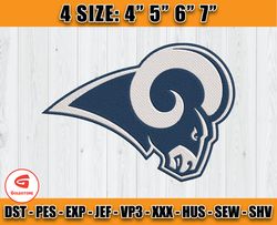 Los Angeles Rams Logo Embroidery, Logo NFL Embroidery, Embroidery Design files by Goldstone