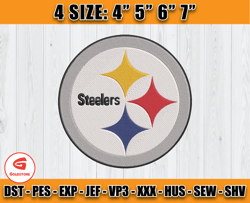 Pittsburgh Steelers Embroidery Machine Design, NFL Embroidery Design, Instant Download