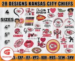 Kansas City Chiefs Football Logo Embroidery Bundle, Bundle NFL Logo Embroidery 16