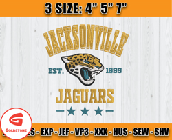 Jacksonville Jaguars Football Embroidery Design, Brand Embroidery, NFL Embroidery File, Logo Shirt 24