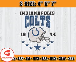 Indianapolis Colts Football Embroidery Design, Brand Embroidery, NFL Embroidery File, Logo Shirt 55