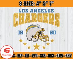 Los Angeles Chargers Football Embroidery Design, Brand Embroidery, NFL Embroidery File, Logo Shirt 59