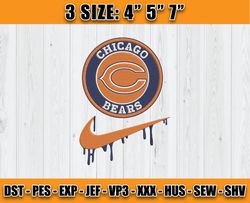 Chicago Bears Nike Embroidery Design, Brand Embroidery, NFL Embroidery File, Logo Shirt 99