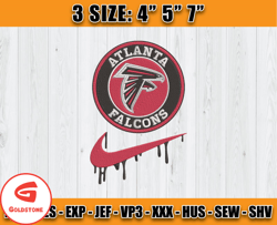 Atlanta Falcons Nike Embroidery Design, Brand Embroidery, NFL Embroidery File, Logo Shirt 102