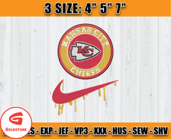Kansas City Chiefs Nike Embroidery Design, Brand Embroidery, NFL Embroidery File, Logo Shirt 115