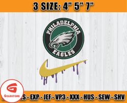 Philadelphia Eagles Nike Embroidery Design, Brand Embroidery, NFL Embroidery File, Logo Shirt 124