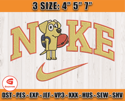 Nike X Lucky embroidery, Nike Cartoon embroidery, Bluey Character embroidery