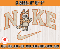 Nike X Bingo embroidery, Bluey Character embroidery, embroidery design