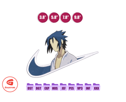 Nike Sasuke Anime Embroidery Design, Ni ke Anime Embroidery Designs 55