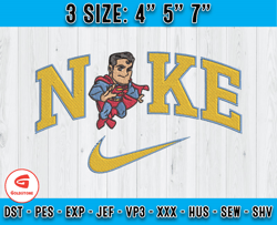 Nike Superman Embroidery Design, Superhero Embroidery Machine Files