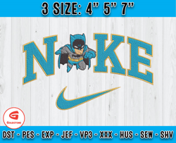 Batman Nike Machine Embroidery, Superhero Embroidery Design