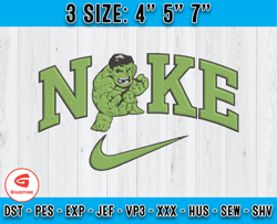 Nike Hulk Embroidery Design, Superhero Cartoon Machine Embroidery