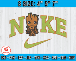 Nike Baby Groot Embroidery Design, Superhero Machine Embroidery