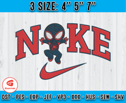Nike Spiderman Embroidery Design, Superhero Cartoon Embroidey Files