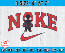 Nikey Miles Morales Spiderman Embroidery Files, Marvel SpiderMan Embroidery Design