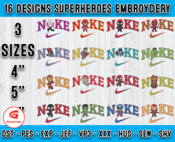 Bundle 16 Designs SuperHeroes embroidery, embroidery movie