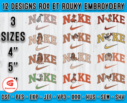 Bundle 12 Design Rox Et Rouky embroidery, machine embroidery applique design