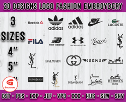 Bundle 20 Designs Logo Fashion Embroidery, embroidery files 05
