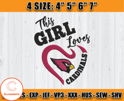 Cardinals Embroidery, Baby Yoda Embroidery, NFL Machine Embroidery Digital, 4 sizes Machine Emb Files - 05 - Clasquinsvg