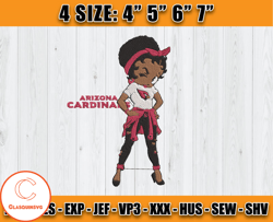 Cardinals Embroidery, Betty Boop Embroidery, NFL Machine Embroidery Digital, 4 sizes Machine Emb Files -17 - Clasquinsvg
