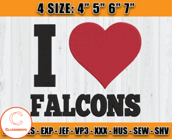 Atlanta Falcons Embroidery, NFL Falcons Embroidery, NFL Machine Embroidery Digital, 4 sizes Machine Emb Files-06-Clasqui