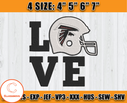 Atlanta Falcons Embroidery, NFL Falcons Embroidery, NFL Machine Embroidery Digital, 4 sizes Machine Emb Files -12-Clasqu