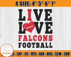 Atlanta Falcons Embroidery, NFL Falcons Embroidery, NFL Machine Embroidery Digital, 4 sizes Machine Emb Files-19-Clasqui