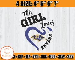 Ravens Embroidery, NFL Ravens Embroidery, NFL Machine Embroidery Digital, 4 sizes Machine Emb Files - 04-Clasquinsvg