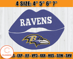 Ravens Embroidery, NFL Ravens Embroidery, NFL Machine Embroidery Digital, 4 sizes Machine Emb Files -10-Clasquinsvg