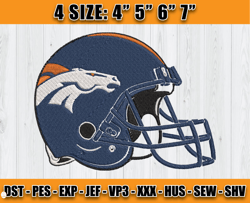 Helmet Denver Broncos Embroidery Design, Broncos Logo Embroidery, NFL Embroidery Design D7 - Clasquinsvg