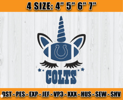 Unicon Indianapolis Colts Embroidery File, Unicon Embroidery Design, Colts Embroidery Design, Sport Embroidery, D6Goldst